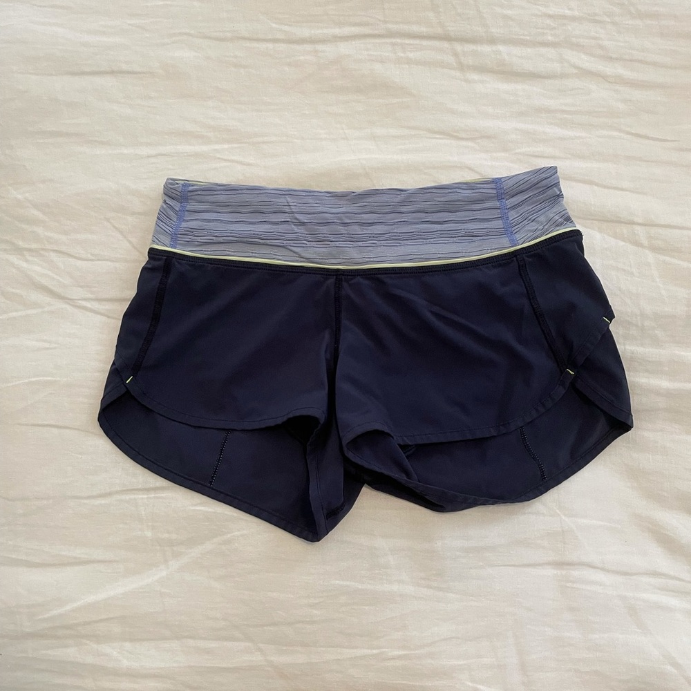 Navy Lululemon shorts